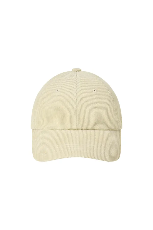 EMIS TAG CORDUROY BALL CAP-IVORY