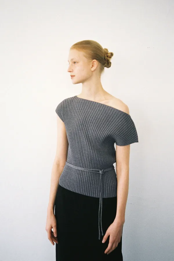 Claire Boat-neck Knit (grey)