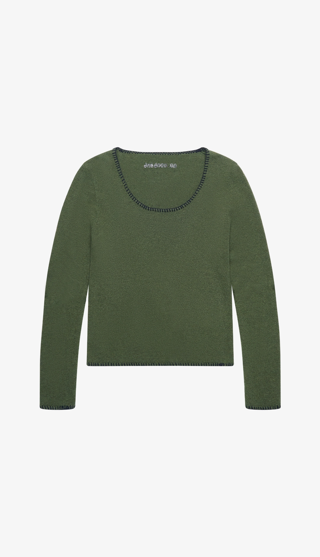 노컨텐츠 266. Stitched Knit _ Forest Green 상품 이미지 3