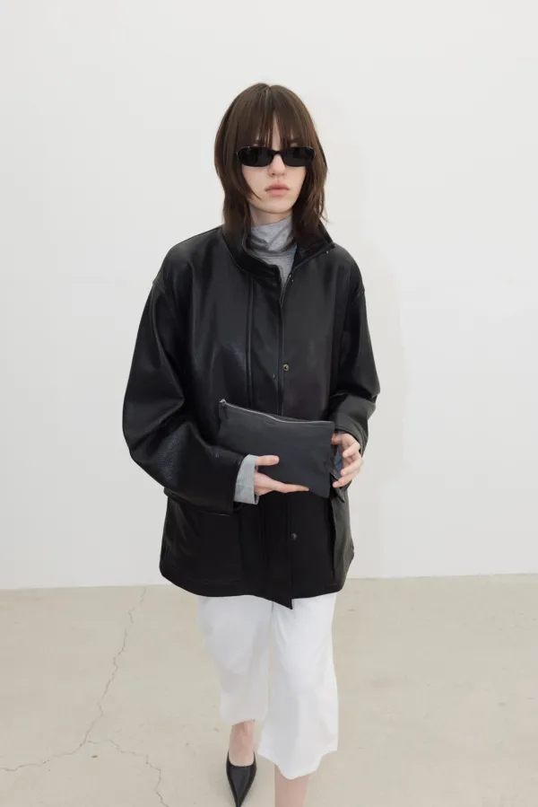 [3rd] [Exclusive] Lambskin Field Jacket (Black)