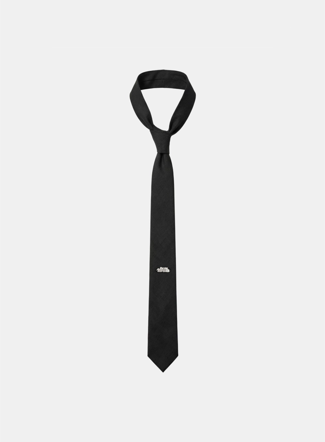 배드블러드 [w-tie26-003] Slim Long Tie - Black 상품 이미지 1