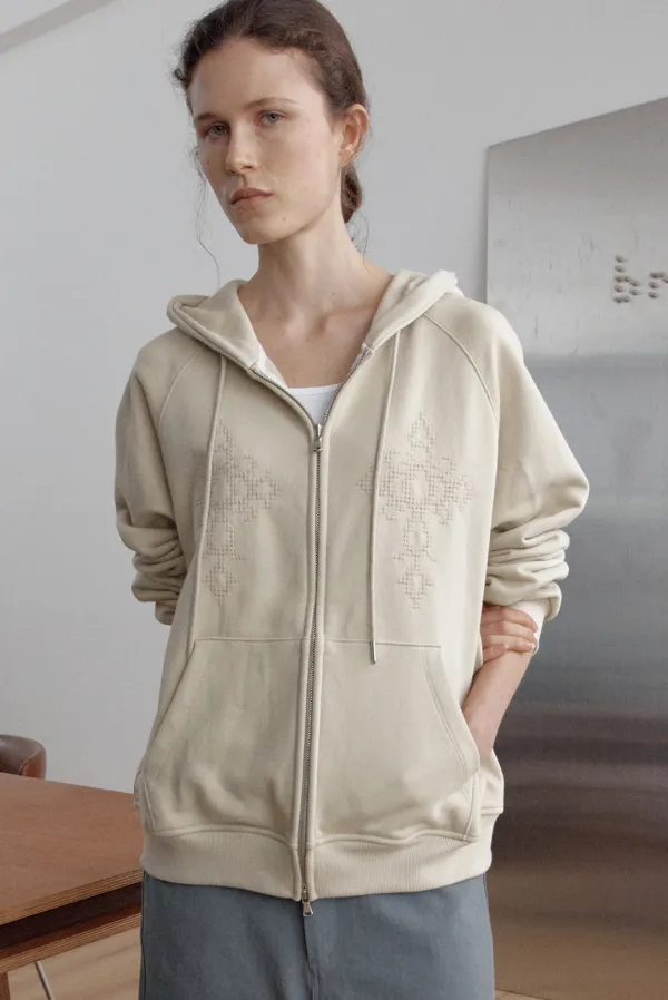 n.p hood zip-up - lime