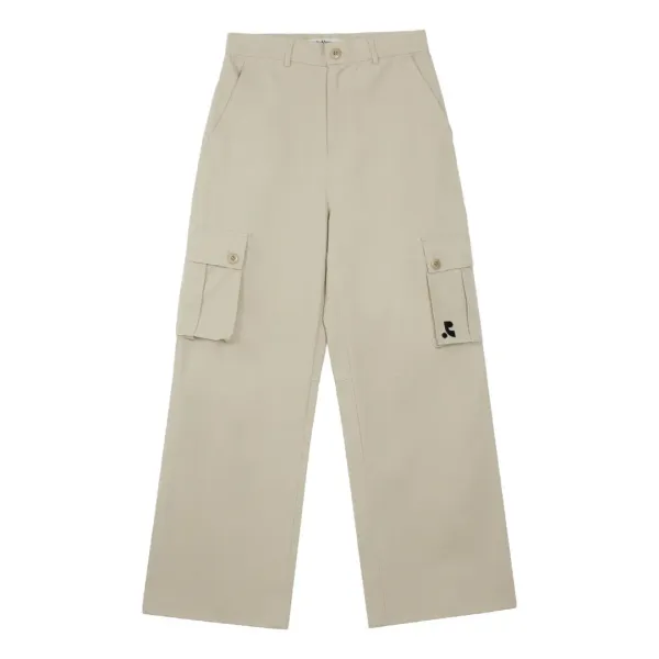 COTTON CARGO PANTS - BEIGE