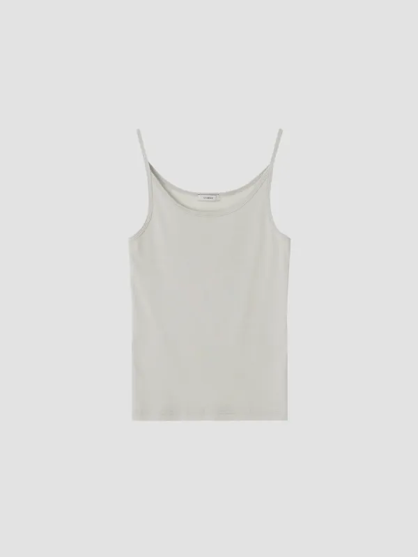 ESSENTIAL COTTON SLEEVELESS TOP_FOG GREY_OE2C2MSV70FGG