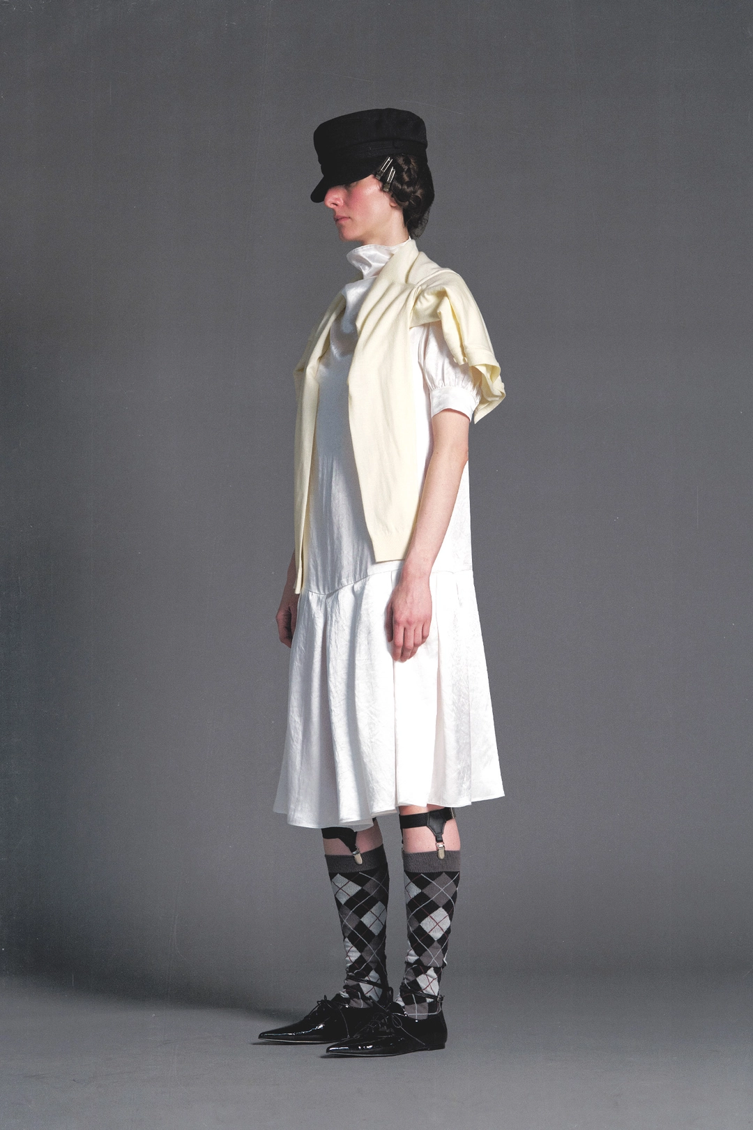 푸쉬버튼 PF26 WHITE COWL NECK DRESS 상품 이미지 2