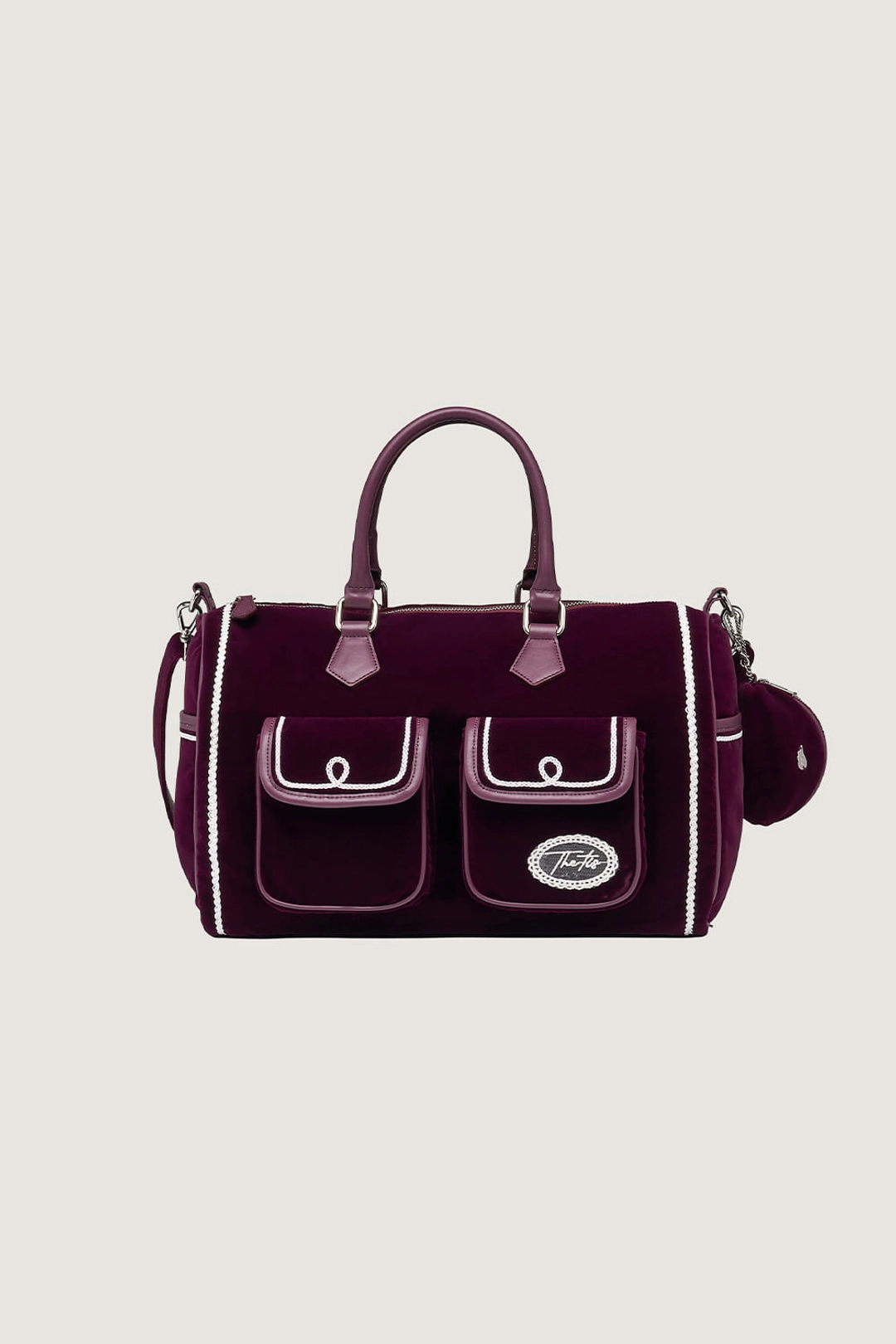 더티스 Scone Velvet Lace Boston Bag (Wine) 상품 이미지 3