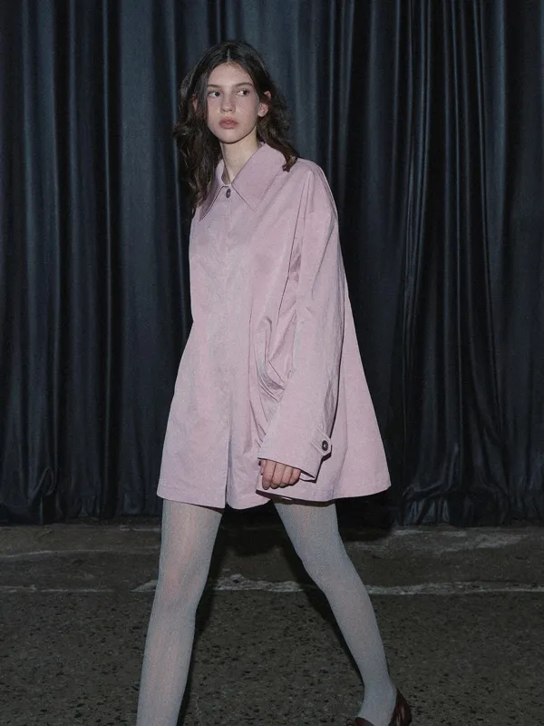 FLARE HALF COLLAR JACKET (PINK)