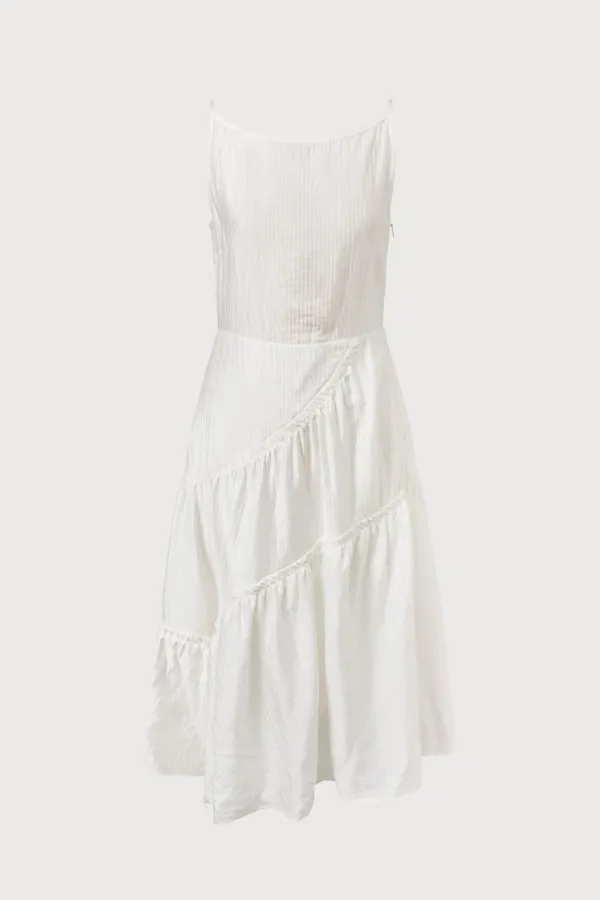 Part.8 Arco sleeve dress (white, black)