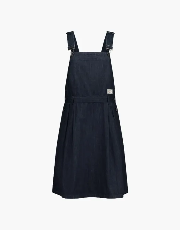 denim overall one-piece - indigo