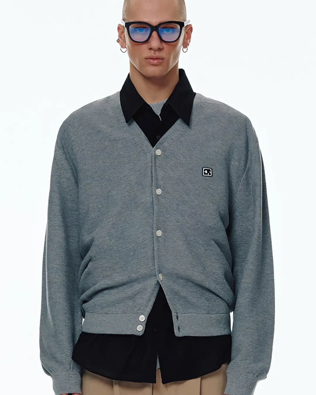 센토르 CENTAUR BASIC KNIT CARDIGAN_DARK GREY 상품 이미지 2