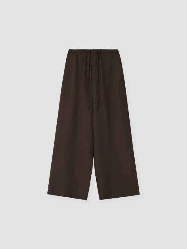COAST WIDE STRING PANTS_BROWN_OE5C2MPL70BRW