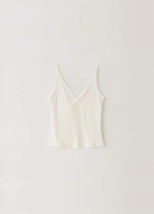 Spandex V-neck Sleeveless 2 - Ivory