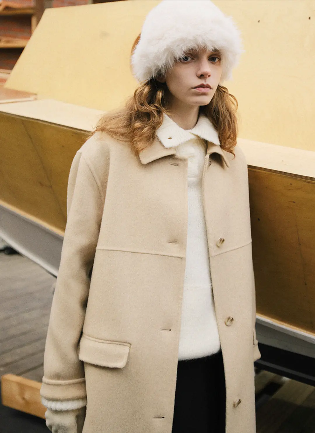 르닐 Merlot Handmade Coat (Light Beige) 상품 이미지 2
