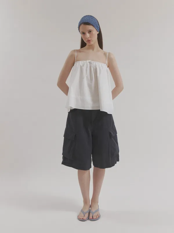 balloon cotton tube top (white)