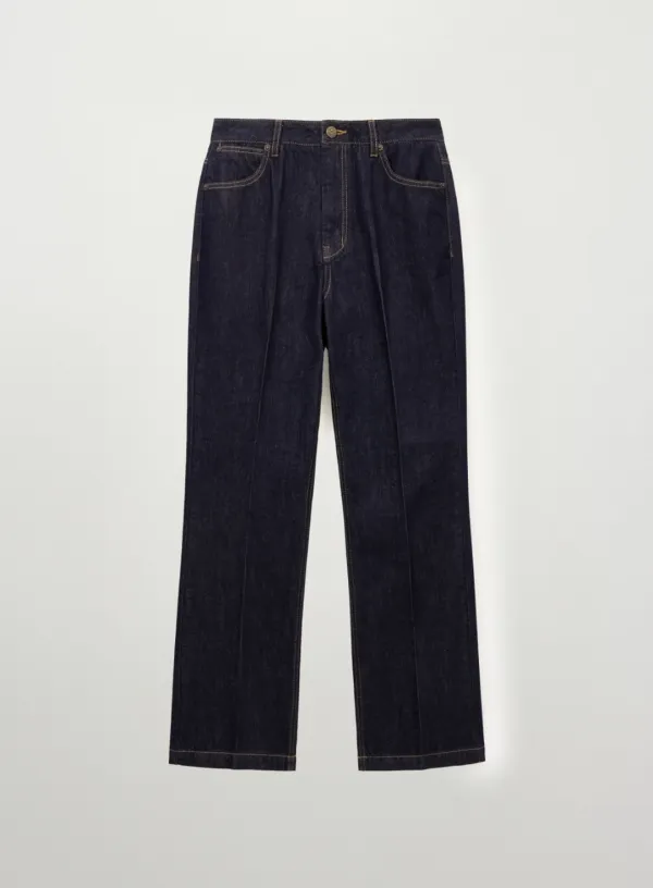 [이민정 Pick] (W) Classic Nonfade Straight Denim Pants - Indigo