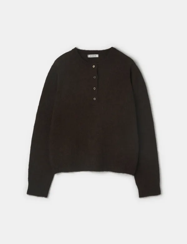 Ronnie Placket Sweater (Brown)