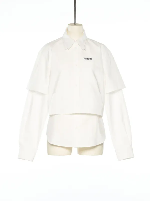PS25 ZERO WHITE DOUBLE SLEEVE SHIRT