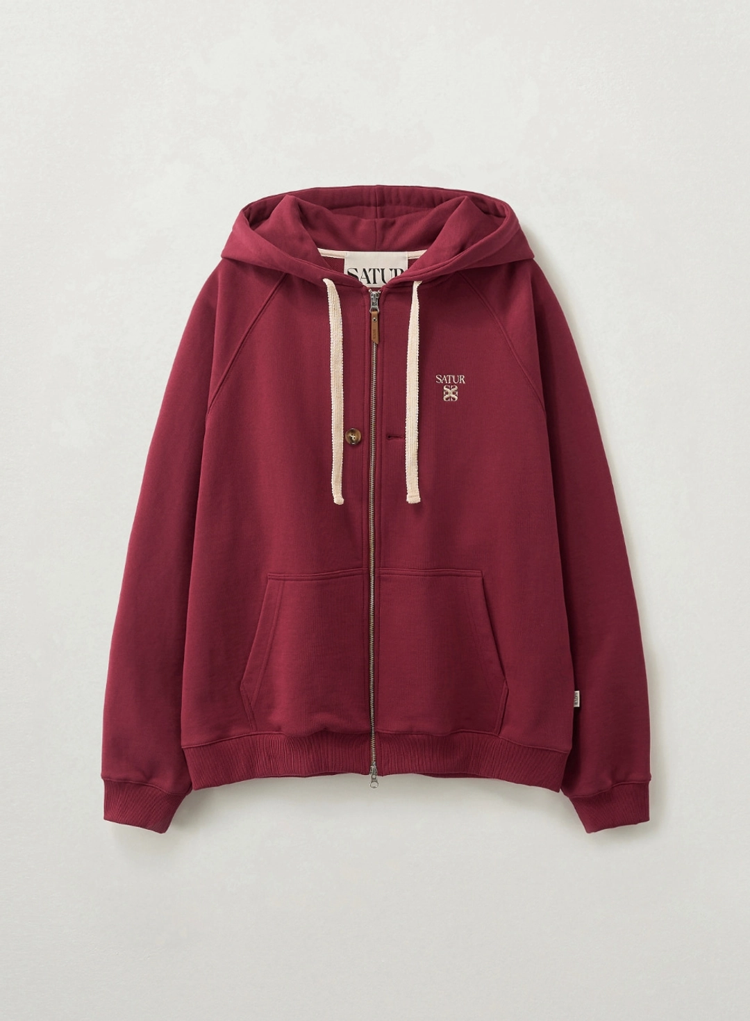 세터 Loren Small Logo Hood Zip-up - Burgundy 상품 이미지 1