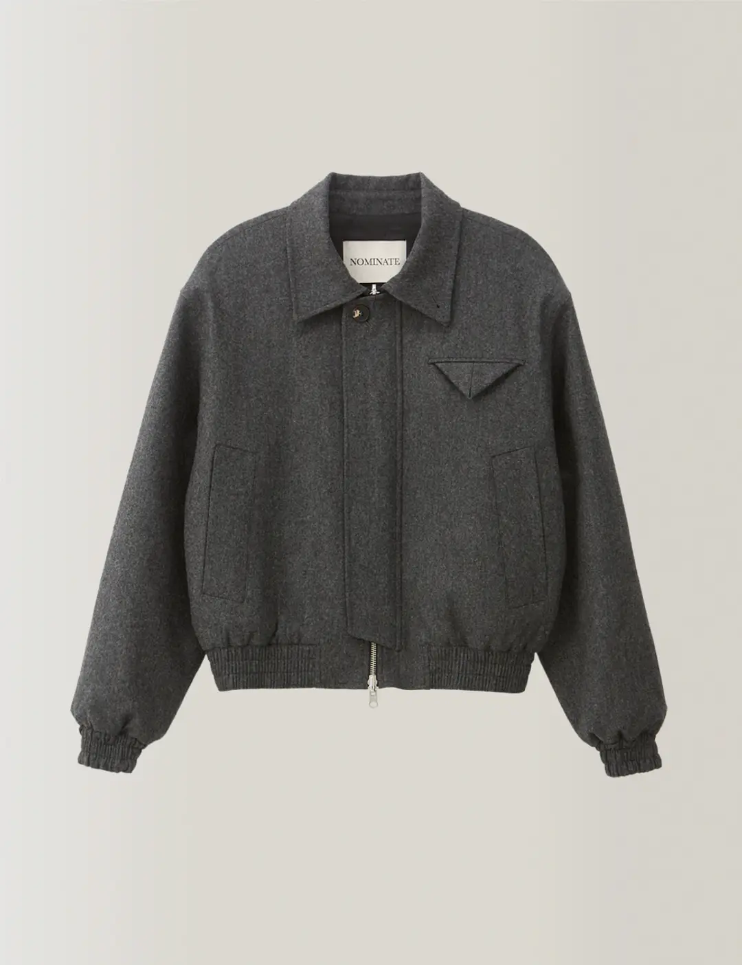 노미나떼 Lache Single Collar Quilted Blouson (Dark Grey) 상품 이미지 3