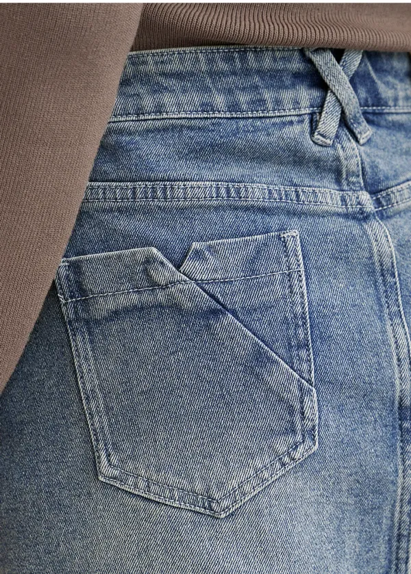  [25-36]  Beloved M-Point Denim Mini Skirt  빌러비드 엠-포인트 데님 미니 스커트 (여름-가을-데이트룩-데일리룩-기본템-출근룩-여행룩-캐주얼룩-장마철룩-반로우라이즈-빈티지워싱-빅사이즈-자체제작) 