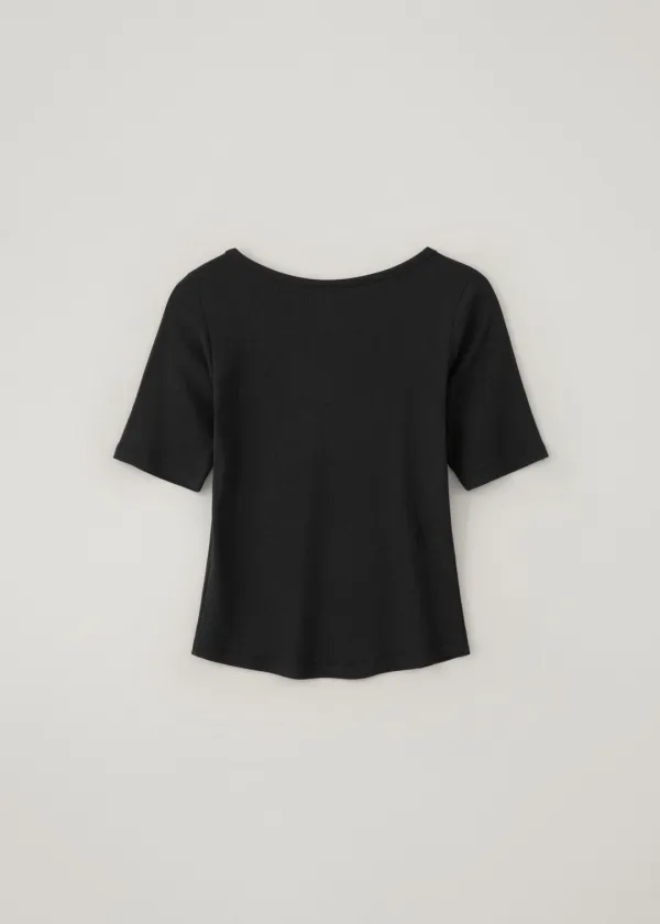 [2nd-reorder] Elbow_Lyn two-way elbow sleeve tee (4colors)