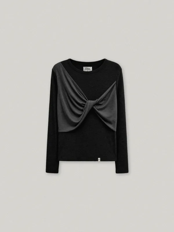 ENTRELACE SLIM T-SHIRT (BLACK)