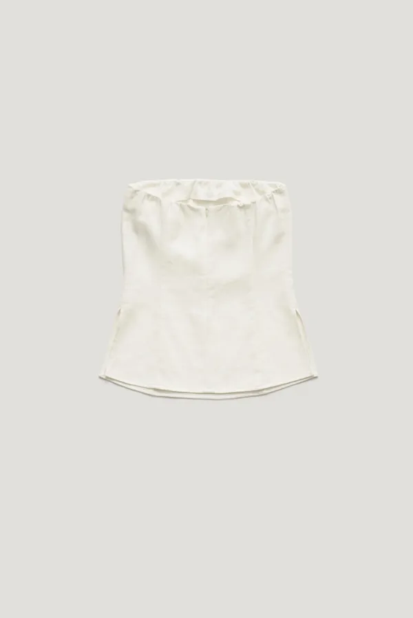 ERIT LINEN TUBE TOP BLOUSE_IVORY / ₩129,000  ->  ₩116,100 (10%)