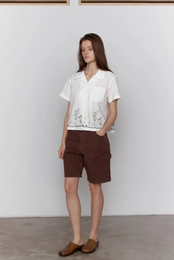 capenter dying shorts - brick brown