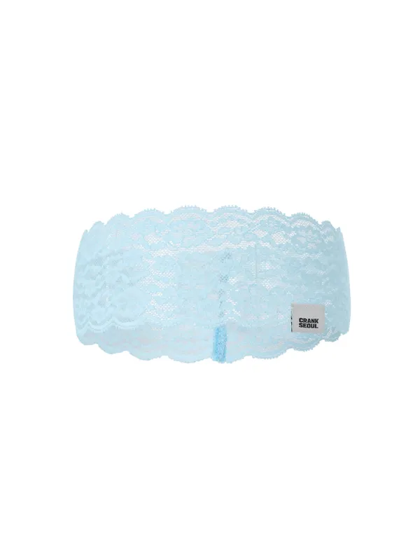 LACE VEIL HEADBAND_AQUA BLUE