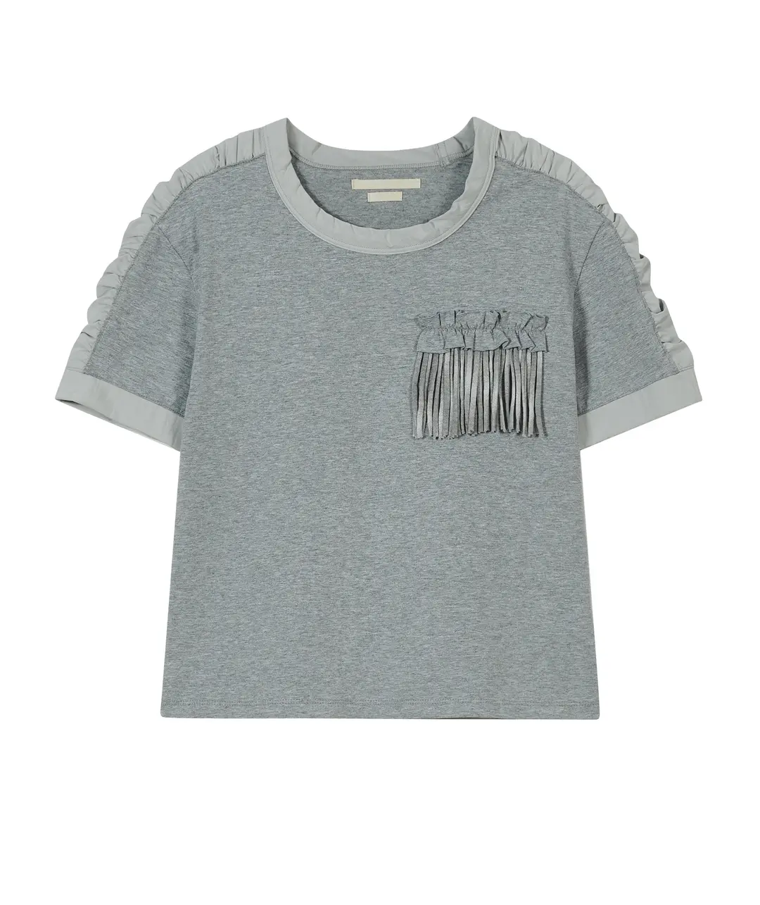 타입서비스 Shirred Fringe Trim Top [Gray] 상품 이미지 1