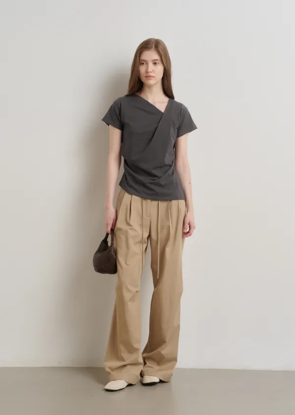 UNBALANCE TWIST TOP (dust gray)