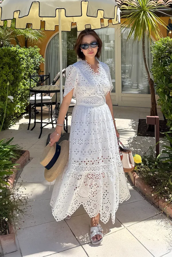 2nd / Saint Tropez Lace Dress (White)