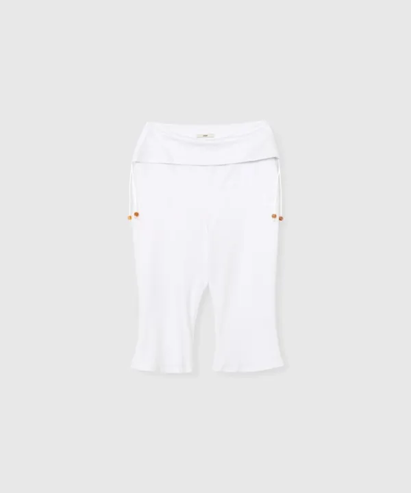 Gemstone jersey capri pants (White)