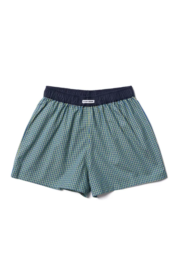 [잉화 착용] Check Trunk Shorts Green