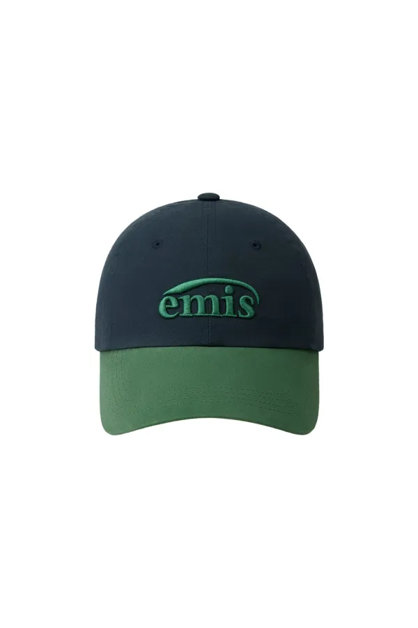 WASHED TWO TONE BALL CAP-NAVY