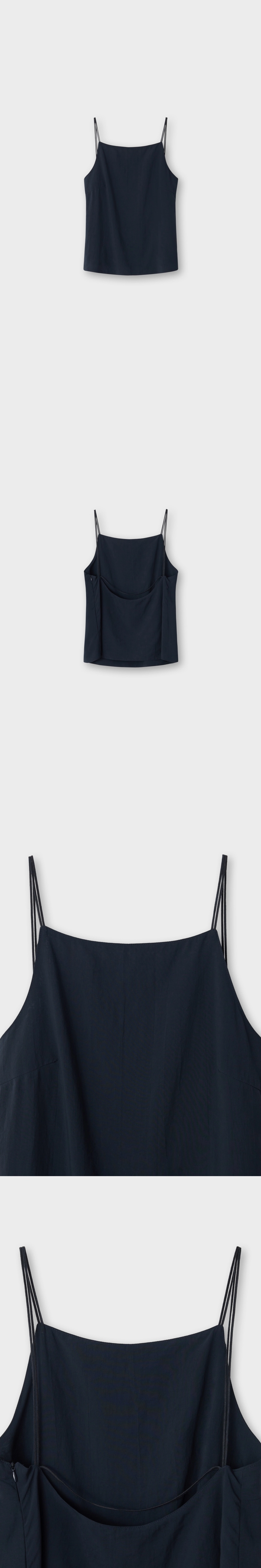 더릴 Reah Back Line Blouse_Navy 상품 이미지 1