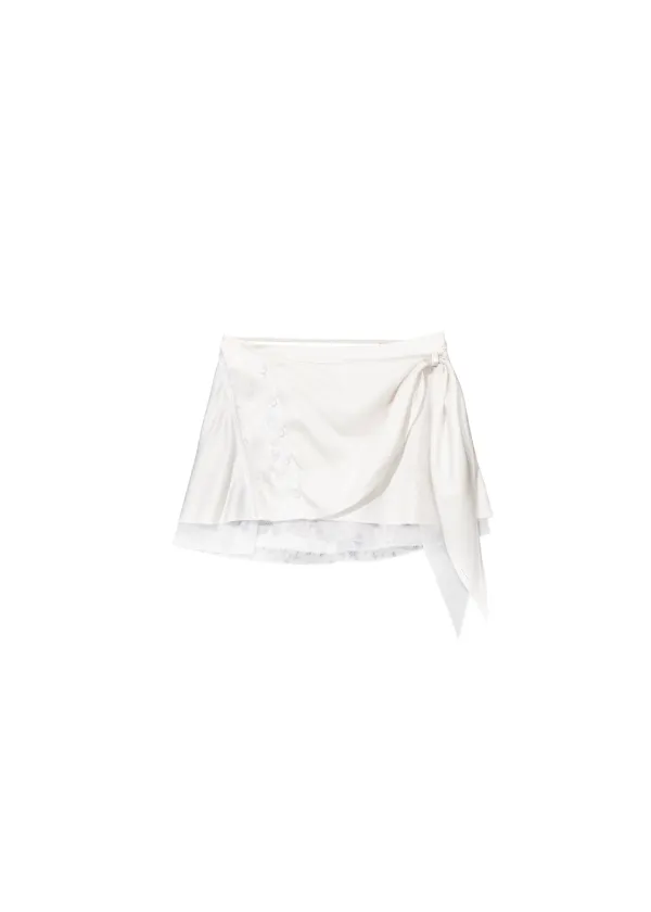 Tied Mini Skirt