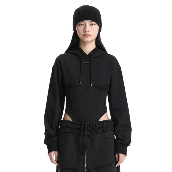 Hooded Bodysuit [ Black ]