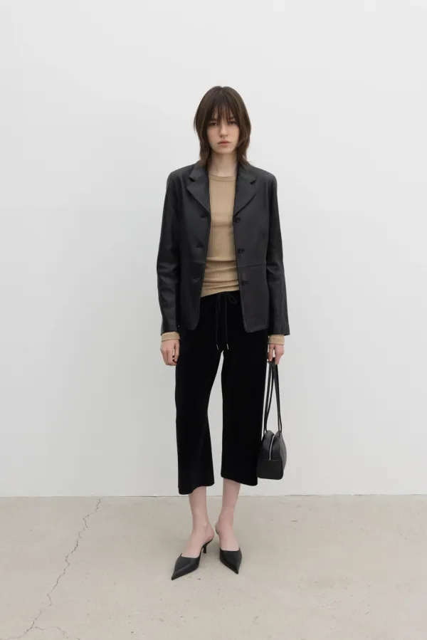 [STORE EXCLUSIVE] Slim Leather Jacket (Black)