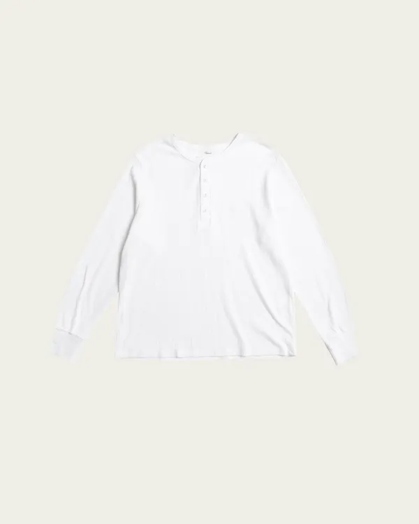 (2차) Dylan Long Sleeve Tee - White Waffle