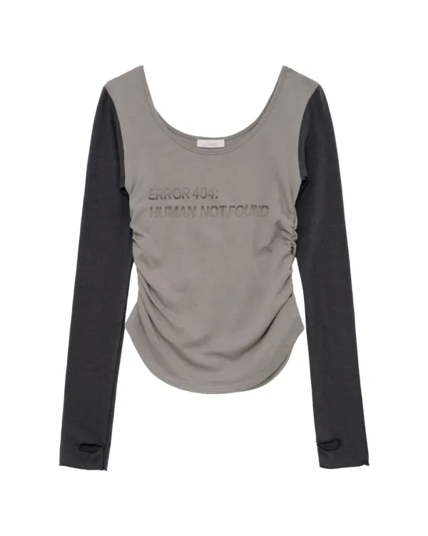 Error 404 Shirring Warmer Top (Mud Gray)
