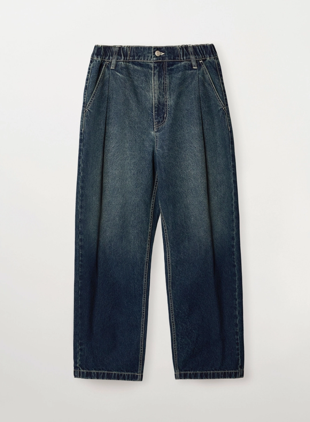 세터 One Tuck Banding Denim Pants - Blue 상품 이미지 1