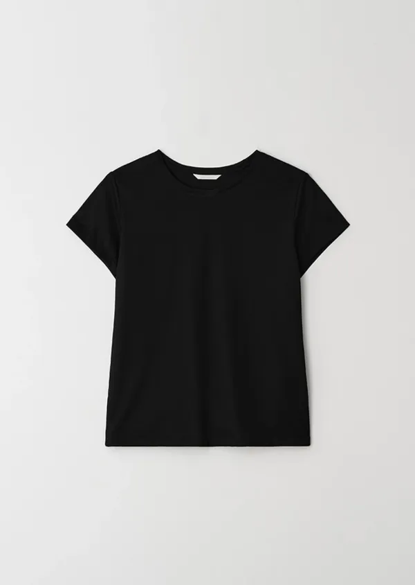 [30%] essential silket t-shirts-black