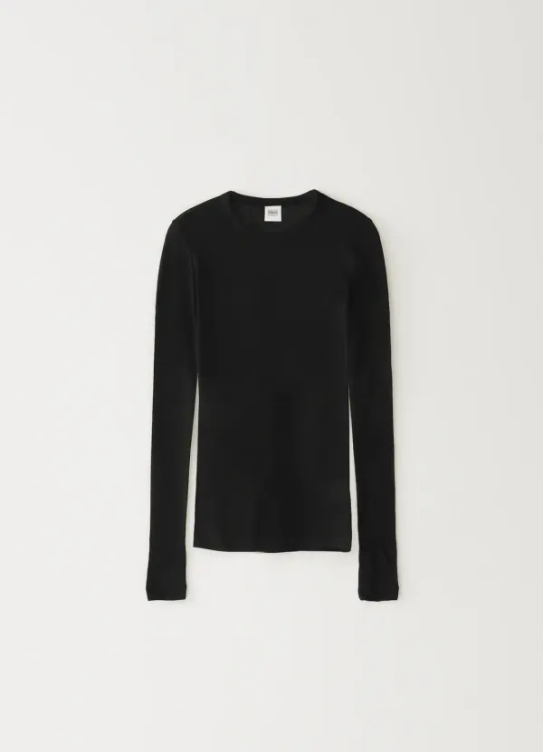 11TH / Wool Silk T-shirt - Black