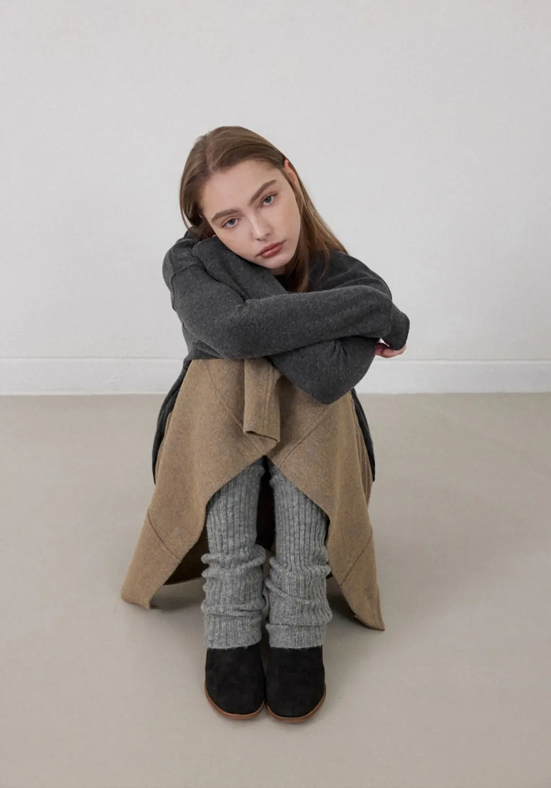 시스 WOOL ROUND SKIRT_OLIVE 상품 이미지 2
