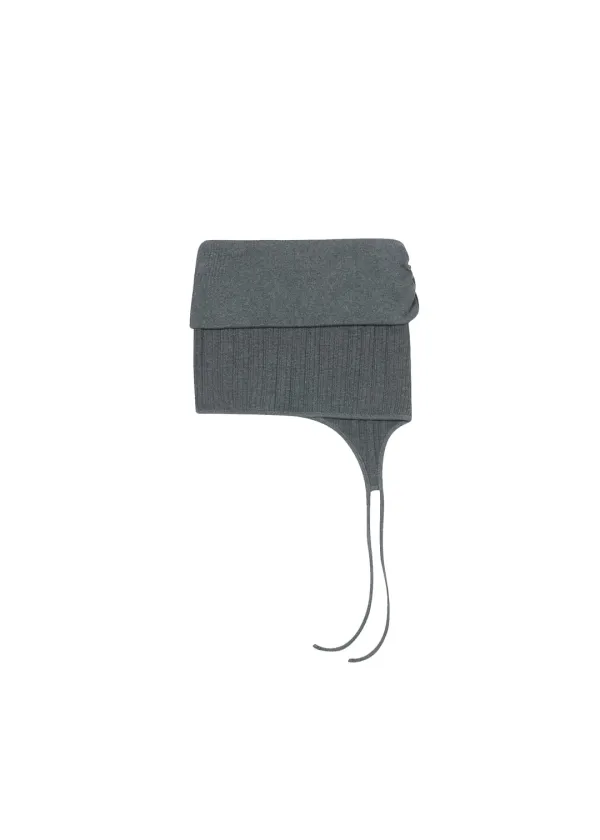 [3RD] FOLDED MINI SKIRT, CHARCOAL