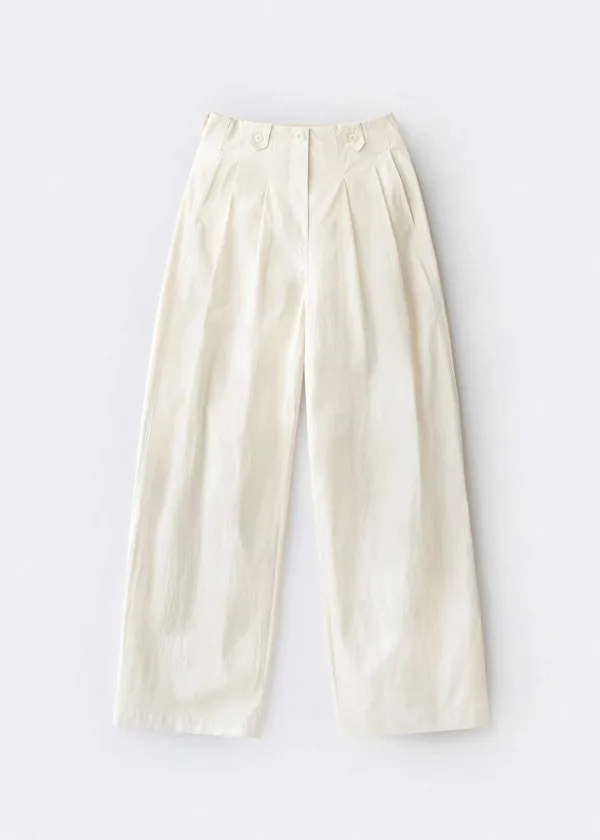 Amber cotton wide pants (butter)