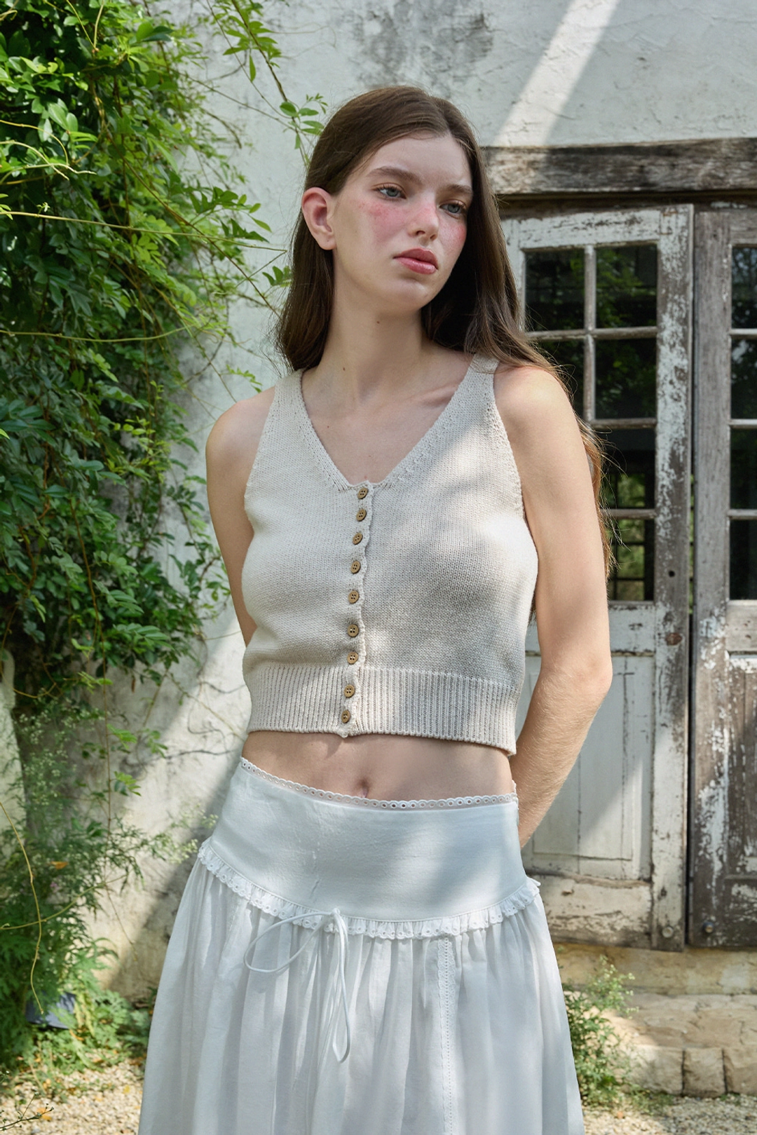 위드아웃썸머 Nuts sleeveless knit_beige 상품 이미지 2