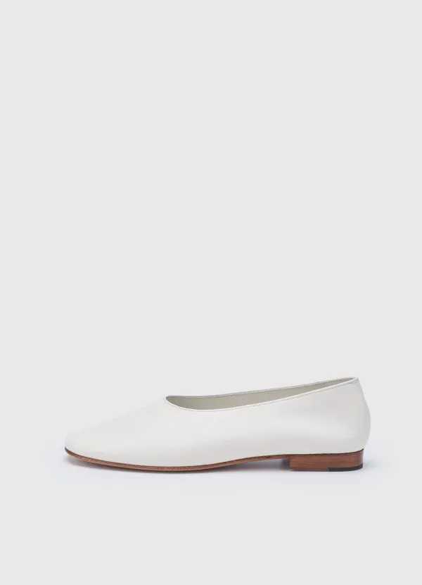 Carla Leather Flat / White