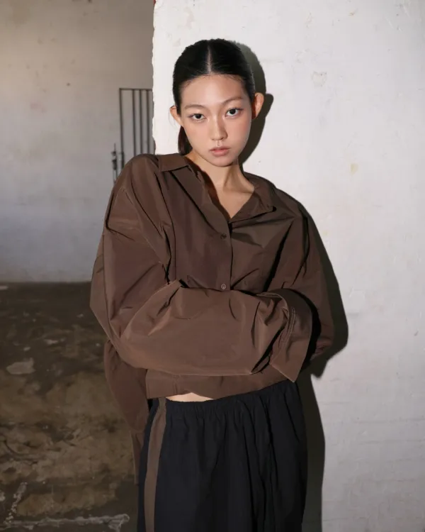 rash oversized flap pocket shirt